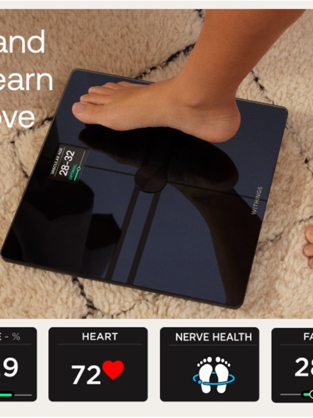 Withings Body Comp - Scale for Body Weight and Complete Body Analysis